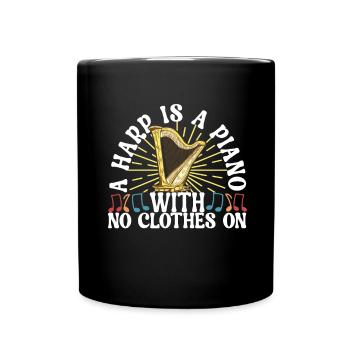 Harp Harp Player - Full Colour Mug - black - Front