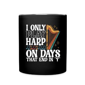 Harp Harp Player - Full Colour Mug - black - Front