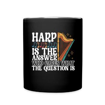 Harp Harp Player - Full Colour Mug - black - Front
