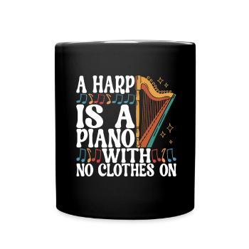 Harp Harp Player - Full Colour Mug - black - Front