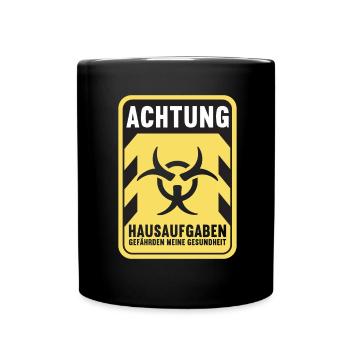 Hausaufgaben Schüler - Tasse einfarbig - Schwarz - Vorne