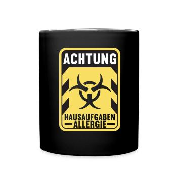 Hausaufgaben Schüler - Tasse einfarbig - Schwarz - Vorne