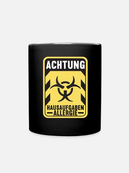 Hausaufgaben Schüler - Tasse einfarbig - Schwarz