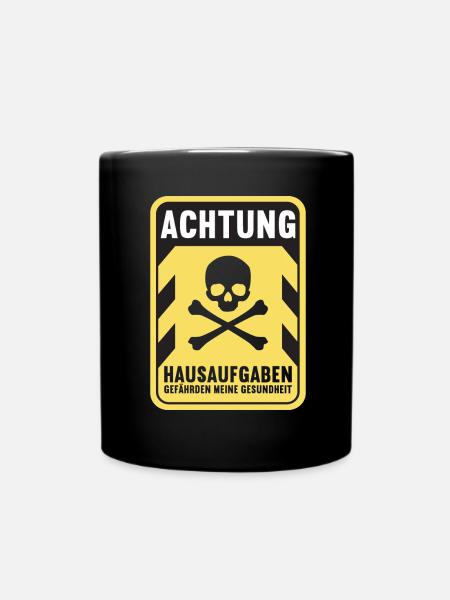 Hausaufgaben Schüler - Tasse einfarbig - Schwarz