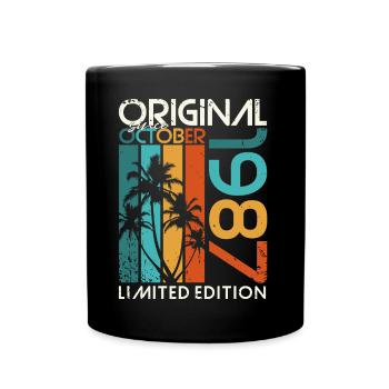 Octobre 1987 Cadeau d’anniversaire de naissance - Mug uni - noir - Devant