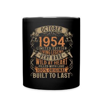 Octobre 1954 Cadeau d’anniversaire de naissance - Mug uni - noir - Devant