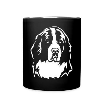 Landseer Kopf "Black Edition" - Tasse einfarbig - Schwarz - Vorne
