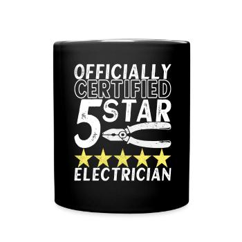 Elektriker Elektroniker - Tasse einfarbig - Schwarz - Vorne