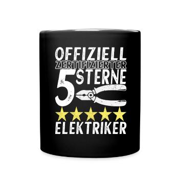 Elektriker Elektroniker - Tasse einfarbig - Schwarz - Vorne