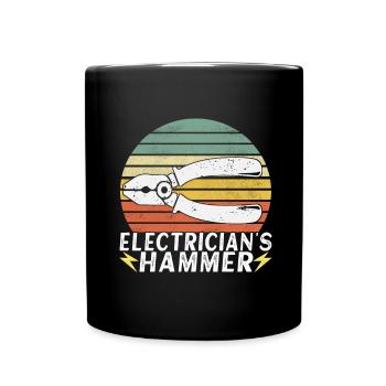 Elektriker Elektroniker - Tasse einfarbig - Schwarz - Vorne