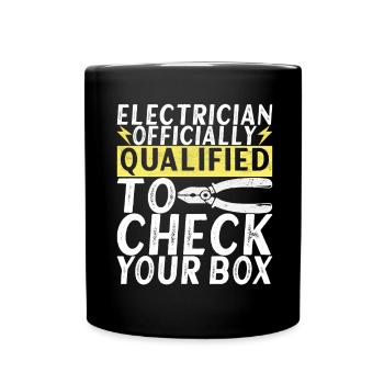 Électricien Électronicien Technicien en Electronique - Mug uni - noir - Devant