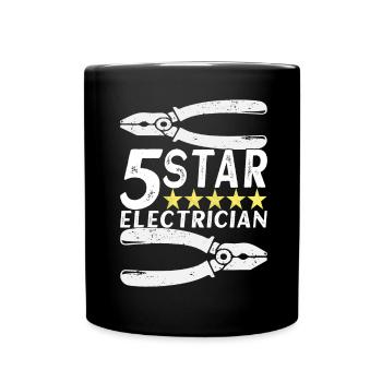 Elektriker Elektroniker - Tasse einfarbig - Schwarz - Vorne