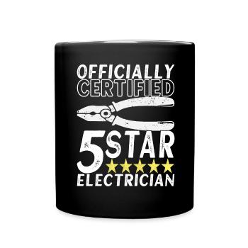 Elektriker Elektroniker - Tasse einfarbig - Schwarz - Vorne