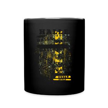 Halle Germany City Skyline Home Love - Full Colour Mug - black - Front