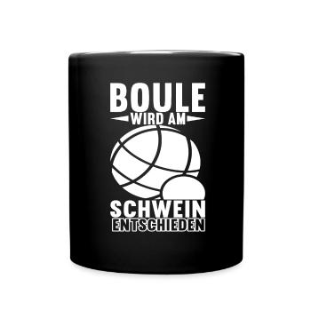 Boule Boulespieler - Tasse einfarbig - Schwarz - Vorne