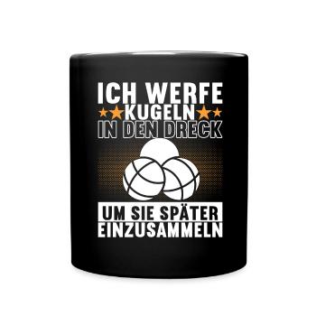 Boule Boulespieler - Tasse einfarbig - Schwarz - Vorne