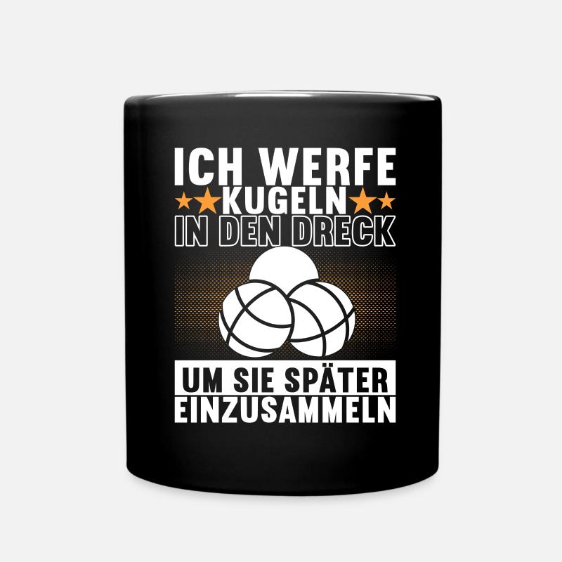 Boule Boulespieler - Tasse einfarbig - Schwarz