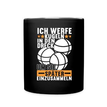 Boule Boulespieler - Tasse einfarbig - Schwarz - Vorne