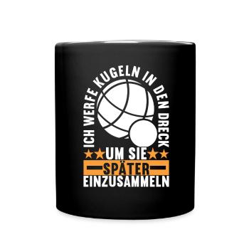 Boule Boulespieler - Tasse einfarbig - Schwarz - Vorne