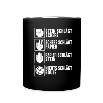 Boule Boulespieler - Tasse einfarbig - Schwarz - Vorne