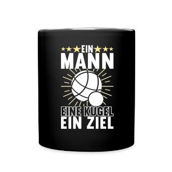 Boule Boulespieler - Tasse einfarbig - Schwarz - Vorne