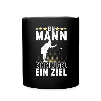 Boule Boulespieler - Tasse einfarbig - Schwarz - Vorne