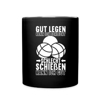 Boule Boulespieler - Tasse einfarbig - Schwarz - Vorne