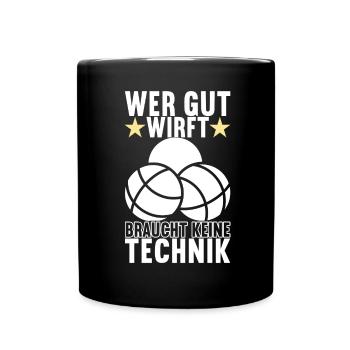 Boule Boulespieler - Tasse einfarbig - Schwarz - Vorne