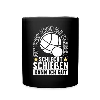 Boule Boulespieler - Tasse einfarbig - Schwarz - Vorne