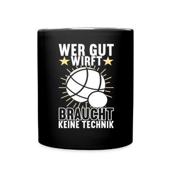 Boule Boulespieler - Tasse einfarbig - Schwarz - Vorne