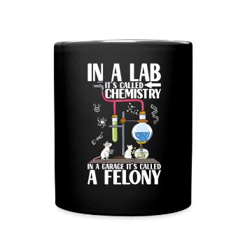 Chimiste chimiste - Mug uni - noir - Devant