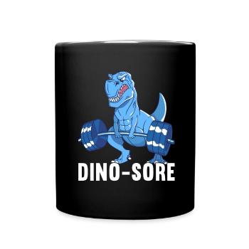 Dino Fitness Haltérophilie - Mug uni - noir - Devant