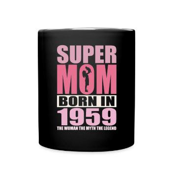 Anniversaire de maman 1959 | Super Maman - Mug uni - noir - Devant