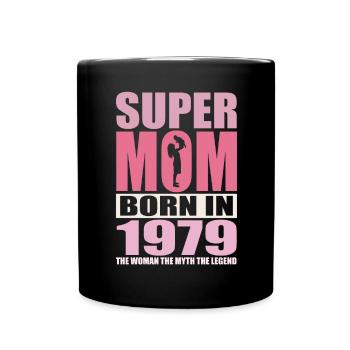 Anniversaire de maman 1979 | Super Maman - Mug uni - noir - Devant