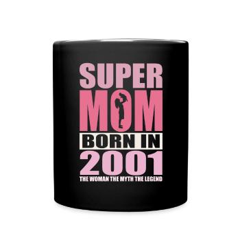 Anniversaire de maman 2001 | Super Maman - Mug uni - noir - Devant