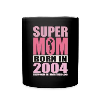 Anniversaire de maman 2004 | Super Maman - Mug uni - noir - Devant