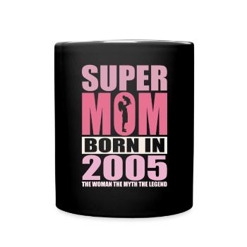 Anniversaire de maman 2005 | Super Maman - Mug uni - noir - Devant