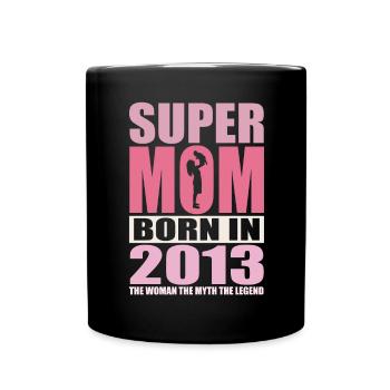 Mom Birthday 2013 | Super Mom - Full Colour Mug - black - Front