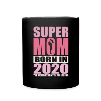 Mom Birthday 2020 | Super Mom - Full Colour Mug - black - Front