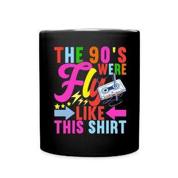 90s 90s 90s Party - Full Colour Mug - black - Front