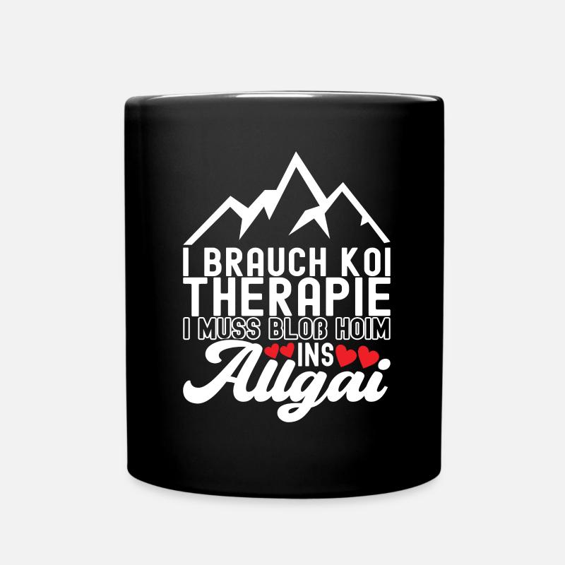 Allgäu Bayern - Tasse einfarbig - Schwarz