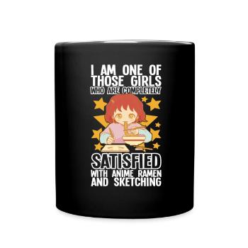 Anime Girl Manga - Mug uni - noir - Devant