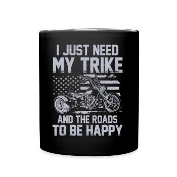 Trike - Tasse einfarbig - Schwarz - Vorne