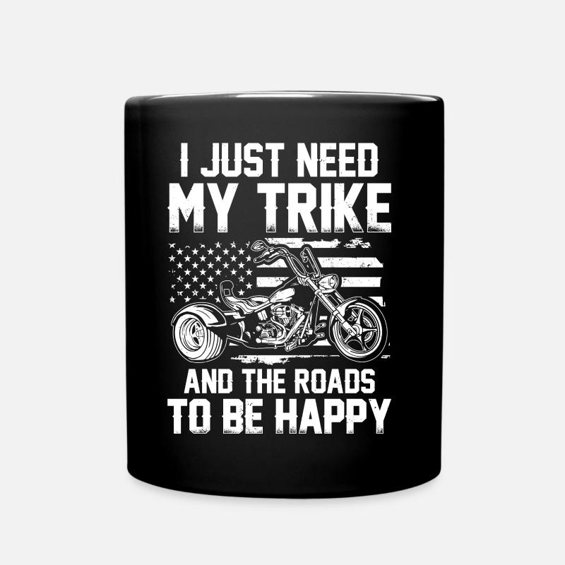 Trike Liebhaber | Motorrad Triker Trikes Geschenke - Tasse einfarbig - Schwarz