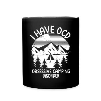 Drôles de dictons de camping | Cadeaux Nature Camping-car - Mug uni - noir - Devant