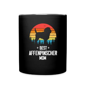 Maman Affenpinscher - Mug uni - noir - Devant