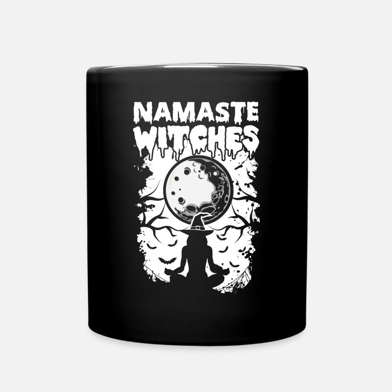 Namaste Witches Meditation Hexe - Tasse einfarbig - Schwarz