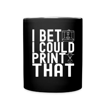 3D Printing - Full Colour Mug - black - Front