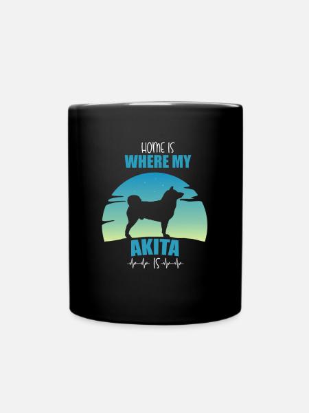 Akita - Tasse einfarbig - Schwarz