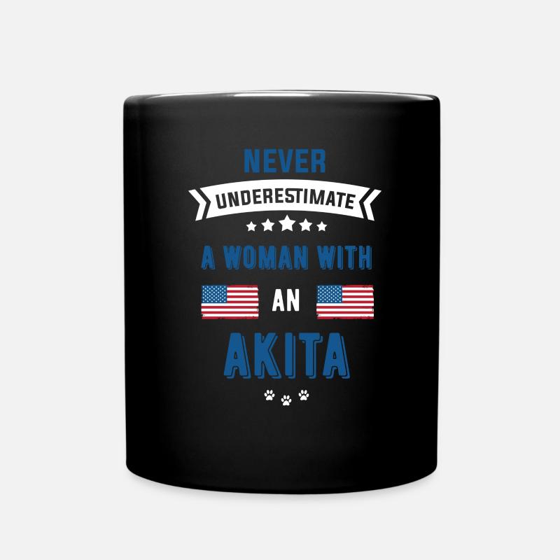 Akita - Tasse einfarbig - Schwarz